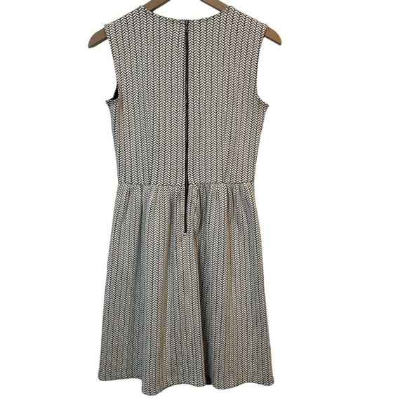 LOFT White Cotton Textured Sleeveless Knit A-Line Dress Size 2 - Picture 7 of 10